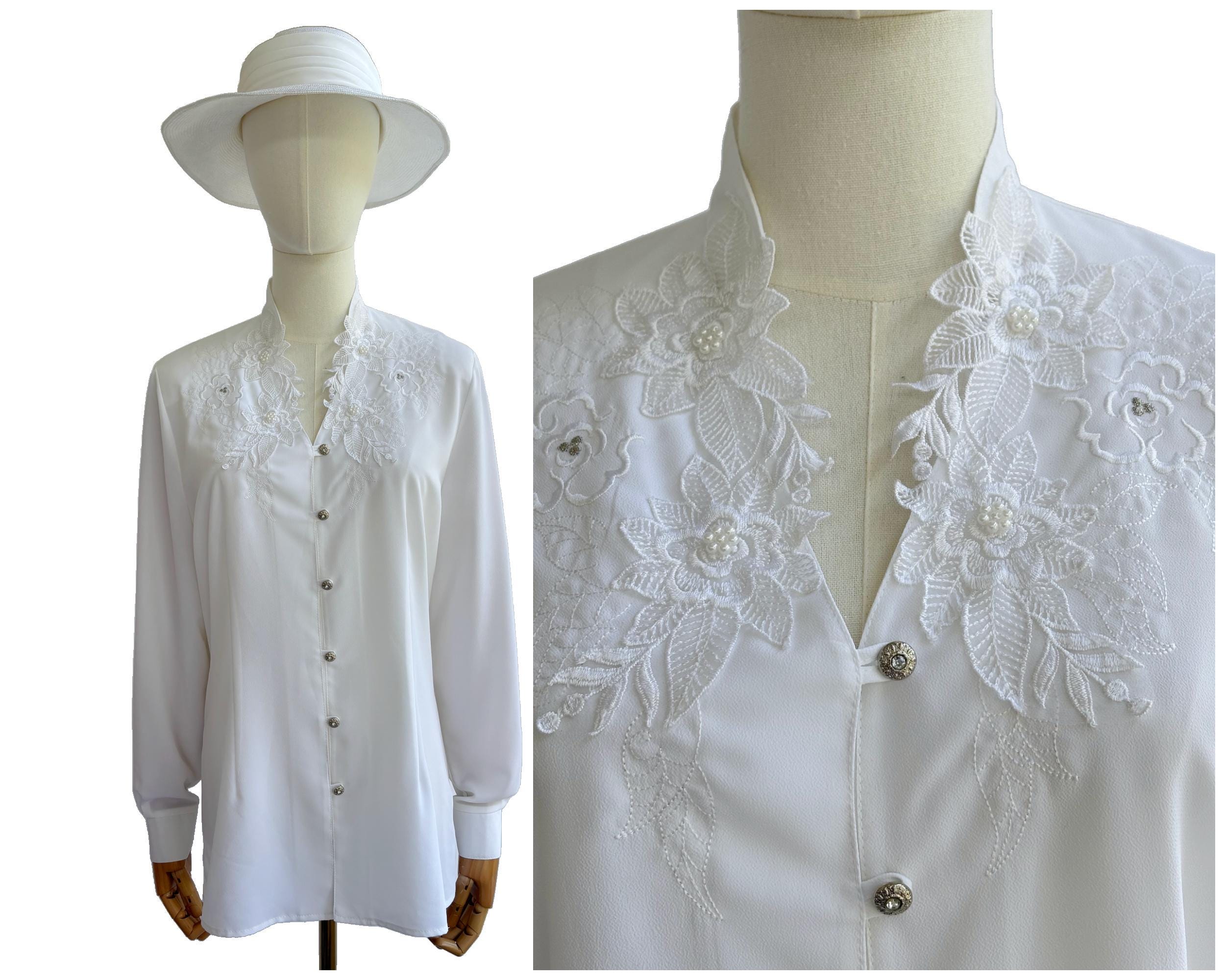 デレスderes blooming embroidery blouse ホワイト