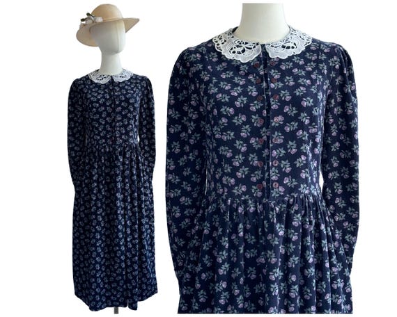 ワンピース Laura Ashley/VTG Dresses/Great Britain Vintage Laura Ashley Dress - Roses in Full Bloom Dress