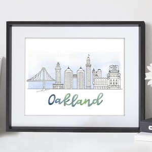San Francisco Skyline Print Bay Bridge Wall Art Wall Decor | Etsy