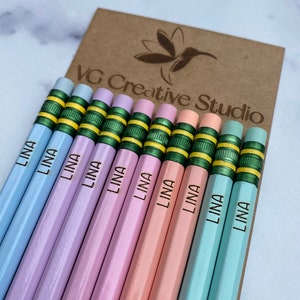 Ticonderoga Personalized Pastel Pencils | back to school | school supplies | custom pencils | engraved pencils | customized pencils | school