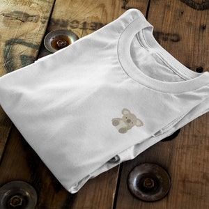 Koala Tasche Print || Unisex T-SHIRT TOP || Erwachsene & Kinder Größen|| Zertifizierte Bio-Baumwolle || Ethisches Unisex T-Shirt || Erwachsene+Kinder