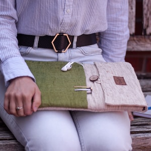 Hemp Laptop Case Bag || Fits up to 13&quot; || Sustainable Organic Line || Handmade - LCBG