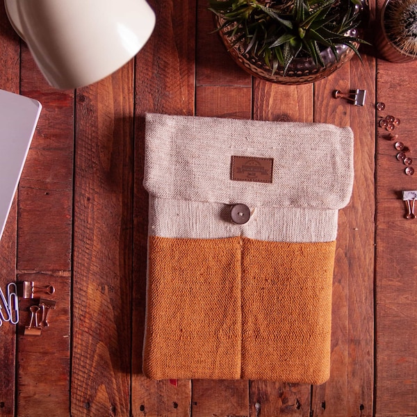 Hemp Tablet & E-Reader Universal Case Bag || Fits up to 11.6 inches || Sustainable Organic Line || Handmade - TCBY