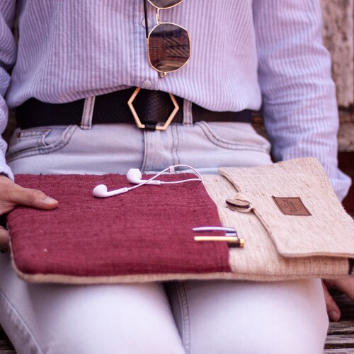 Hemp Laptop Case Bag Fits up to 13 Sustainable Etsy UK