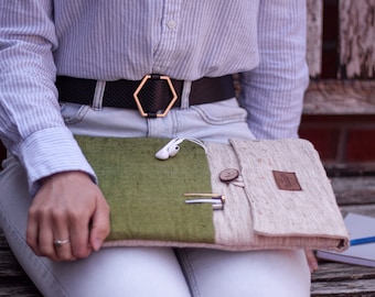 Hemp Laptop Case Bag || Fits up to 13" || Sustainable Organic Line || Handmade - LCBG