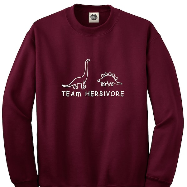 Team Herbivore || Vegetarian AKA Herbivore || Vegan Novelty Fashion Unisex Crewneck Sweatshirt Jumper Top || XS-XL||