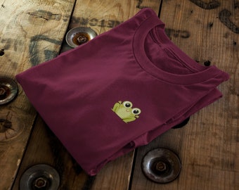 Cute Frog || Unisex Tshirt Top || Pocket Side Print || Adults & Kids Sizes