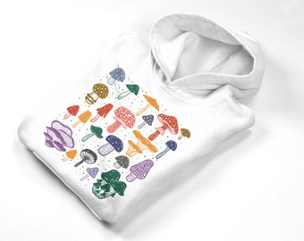 Sweat à capuche Aesthetic Mushroom, haut Cottagecore Goblincore Botanical