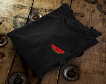 WATERMELON  || Unisex Tshirt Top || Pocket Side Print || Adults & Kids Sizes