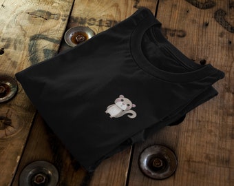 Cute Otter || Unisex Tshirt Top || Pocket Side Print || Adults & Kids Sizes