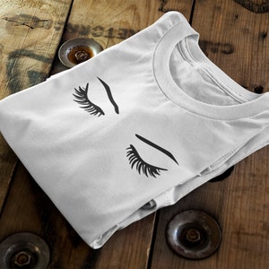 EYELASHES Certified Organic Cotton Ethical Unisex T-Shirt AdultKid image 1