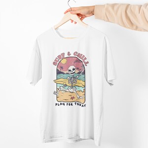 Surf and Chill Summer Vibes Beach Life Cotton Unisex T-Shirt | Adult, Kids Sizing