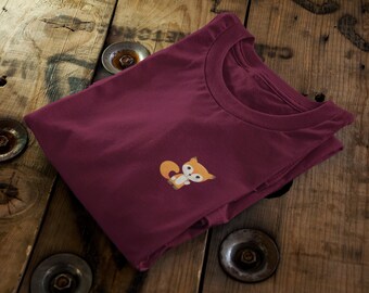 Cute Fox || Unisex Tshirt Top || Pocket Side Print || Adults & Kids Sizes