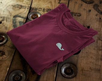 WHALE || Unisex Tshirt Top || Pocket Side Colour Print || Adults & Kids Sizes