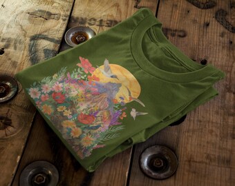 Surreal Mountain Floral T-Shirt | Boho Cottagecore Tee