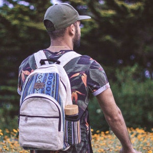 Handmade Wild Hemp Backpack Sustainable Vegan  | BPN5043