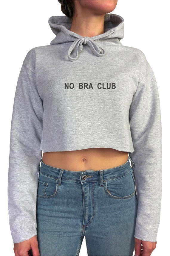no bra crop top