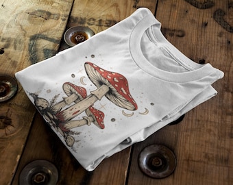 Boho Mushroom Graphic T-shirt - Unisex ekologisk bomullströja