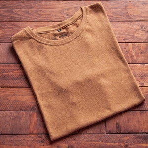 Hemp T-Shirt || Ripe Wheat || Back2Basics Conscious Line || Sustainable & Eco-Friendly Clothing- Camel Colour