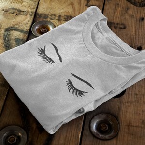 EYELASHES Certified Organic Cotton Ethical Unisex T-Shirt AdultKid image 3