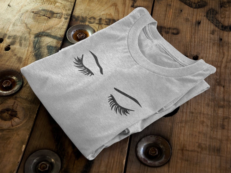 EYELASHES Certified Organic Cotton Ethical Unisex T-Shirt AdultKid image 3