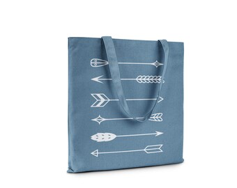 Boho Arrow // Algodón orgánico // Bolso tote de hombro