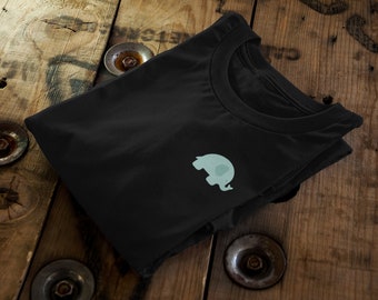ELEPHANT || Unisex Tshirt Top || Pocket Side Colour Print || Adults & Kids Sizes