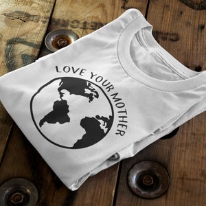 Aime ta mère || Coton biologique certifié || T-shirt unisexe éthique || Adulte+Enfants