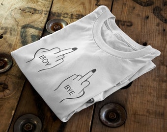 BOY BYE || Certified Organic Cotton || Ethical Unisex T-Shirt || Adult+Kids