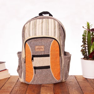 Sac à dos en chanvre || Fait à la main || Ligne végétalienne durable || Mimosa
