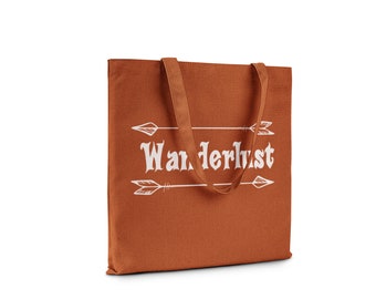 Wanderlust || Organic Cotton || Shoulder Tote Bag