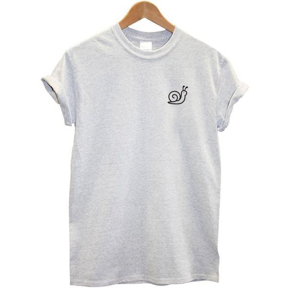 SNAIL || Unisex Tshirt Top || Pocket Side Print Adults + Kids Sizes