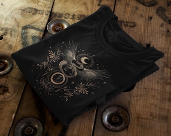 Mystic Dragon T-Shirt | Fantasy Celestial Dragon Graphic | Vintage Mythical Creature Top | Unisex Soft Cotton Shirt | Adult and Kids Sizes
