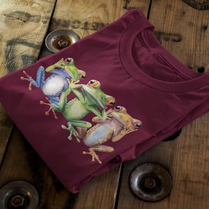 Wise Toads Retro frog Organic Cotton Unisex T-Shirt | Adult+Kids Sizing