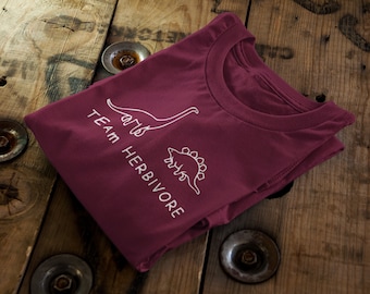 TEAM HERBIVORE || Certified Organic Cotton || Ethical Unisex T-Shirt || Adult+Kids
