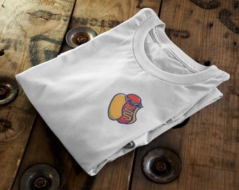 Cute Hotdog || Unisex Tshirt Top || Pocket Side Print || Adults & Kids Sizes