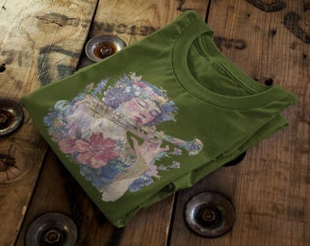 Surreal Flute Vintage T-Shirt | Whimsical Music Tee