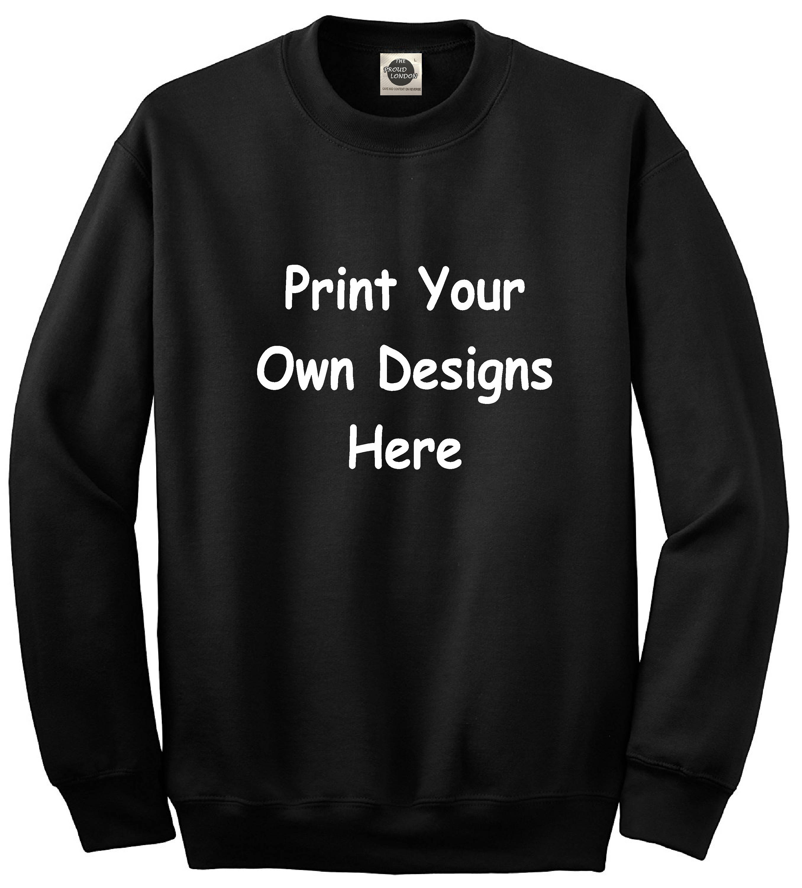 Personalize Your Own Sweatshirt Jumpers Design Custom Jumpers Sweatshirt With Your Text Pictures or Logos. Etsy UK