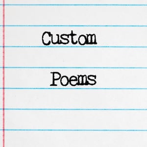 CUSTOM TypeWriter Style Poems (Printed & Laminated)