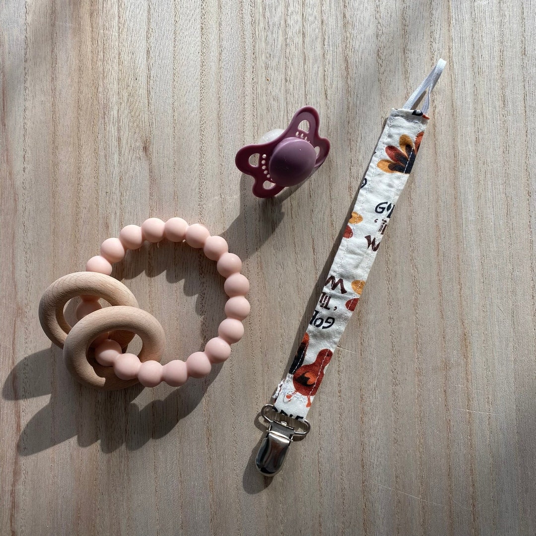 Thanksgiving Pacifiers Handmade Gobble Till You Wobble Turkey Floral Pacifier Clips - Etsy