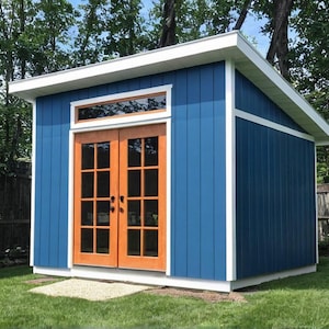 Backyard Office Plans 10x12 - She Shed - Man Cave - Instant PDF Download