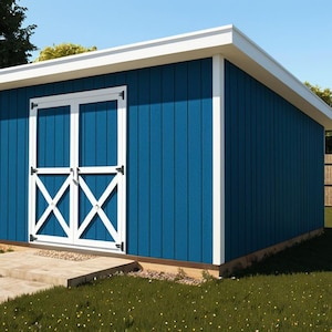 Lean-To Shed Plans 12x16 - PDF Download