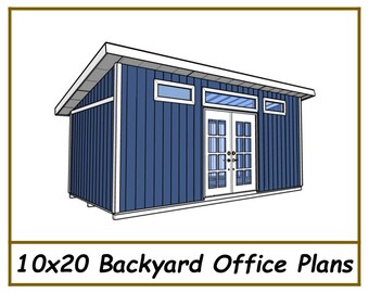 Backyard Office Plans 10x20 - PDF Download