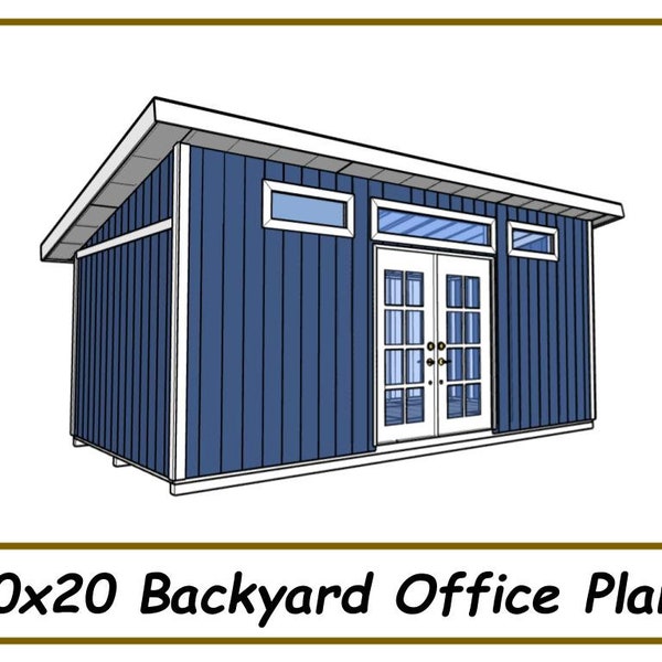 Backyard Office Plans Etsy