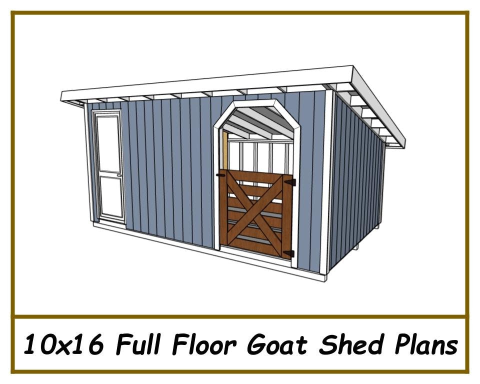 Goat Shed Plans W Full Floor 10x16 PDF Download Etsy goat-shed-plans-w-full-floor-10x16-pdf-download-etsy