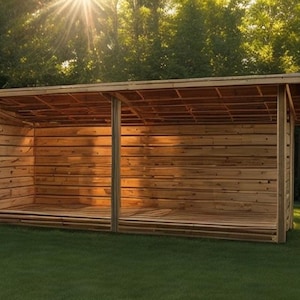 Firewood Shed Plans 4x16 - Instant PDF Download