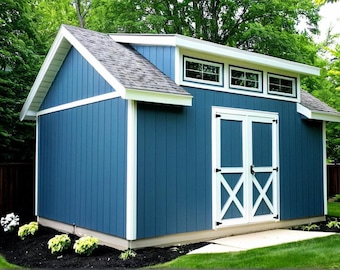 DIY Cape Cod Shed Plans 12x16 - PDF Download - Etsy