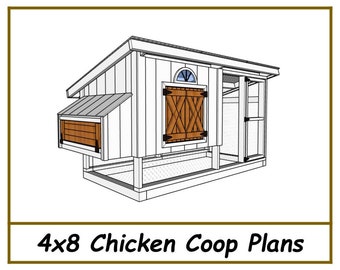 Chicken Coop 4x8 Plans - PDF Download