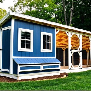 Chicken Coop Plans 8x32 - PDF Download - Etsy