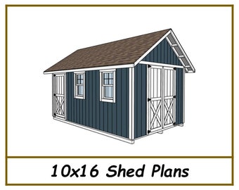 Shed Plans 10x16 - Storage Shed Plans - PDF Download